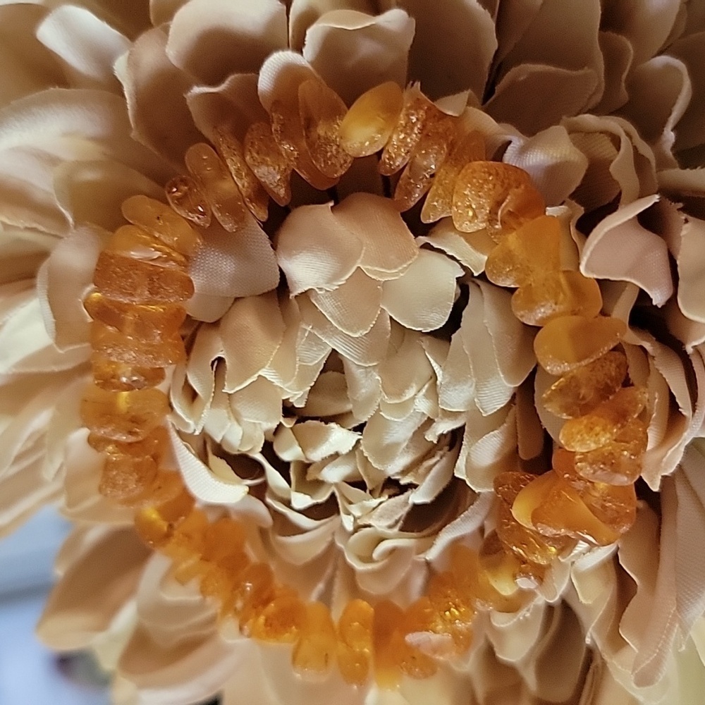 Natural Amber Chip Stretch Bracelet